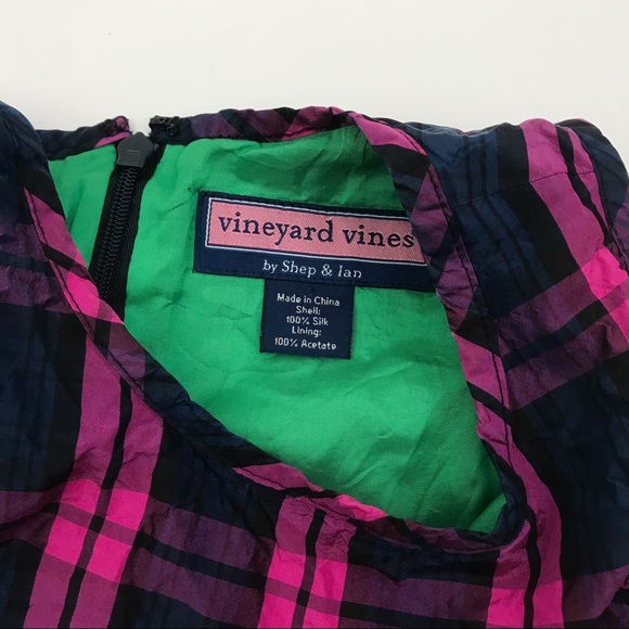 Vineyard Vines Holiday Tartan Plaid Silk Dress - Picture 2 of 7